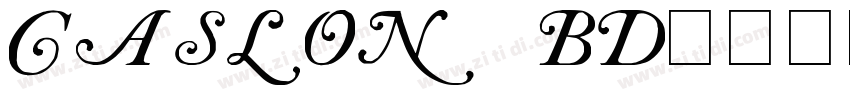 Caslon Bd字体转换